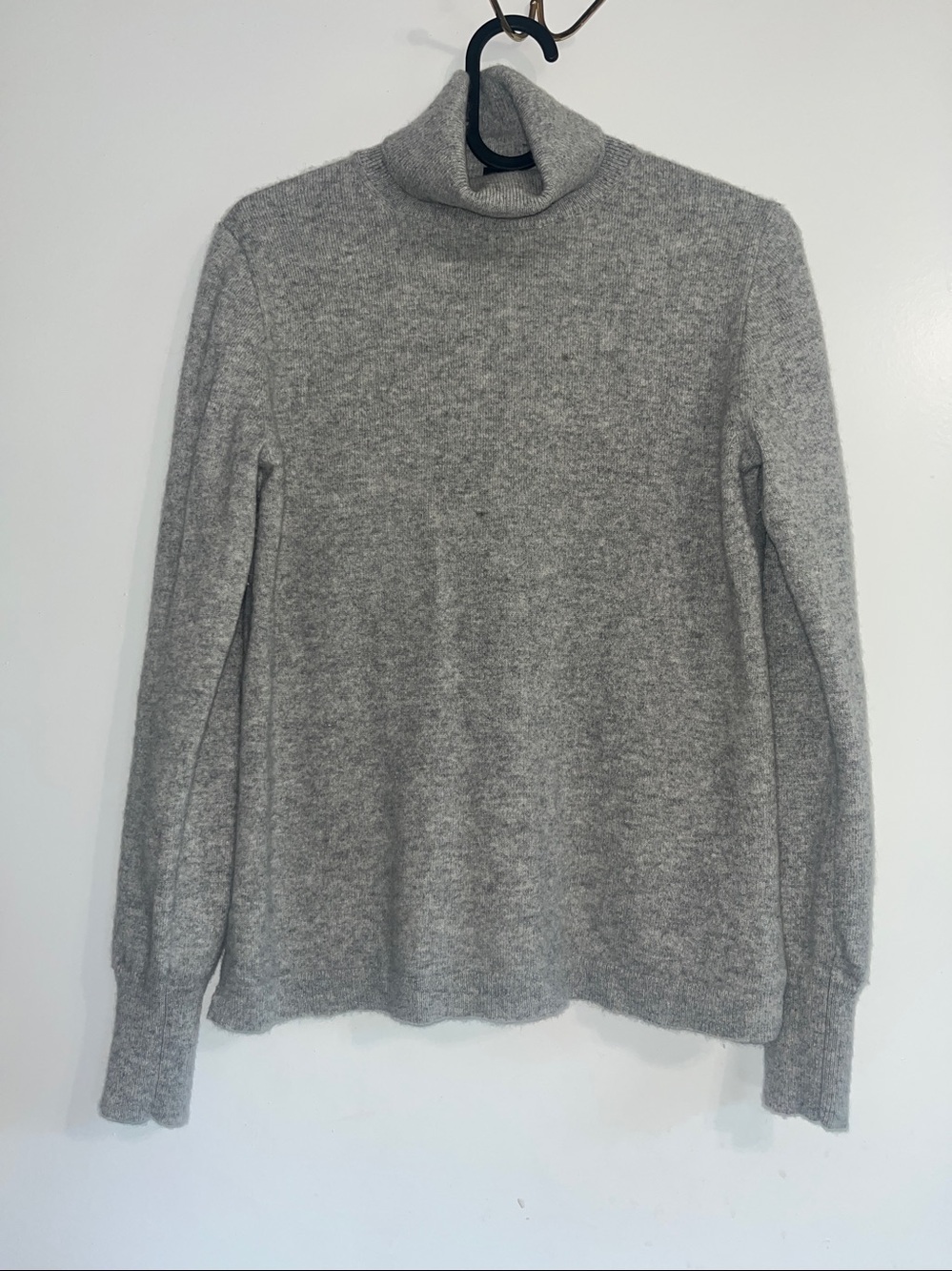 J. Crew  Gray Cashmere Blend Turtleneck Sweater
